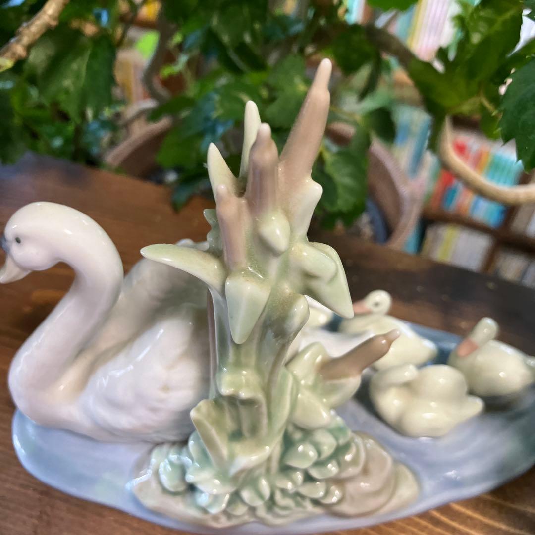 LLADRO・リヤドロ・ついてらっしゃい　白鳥の親子