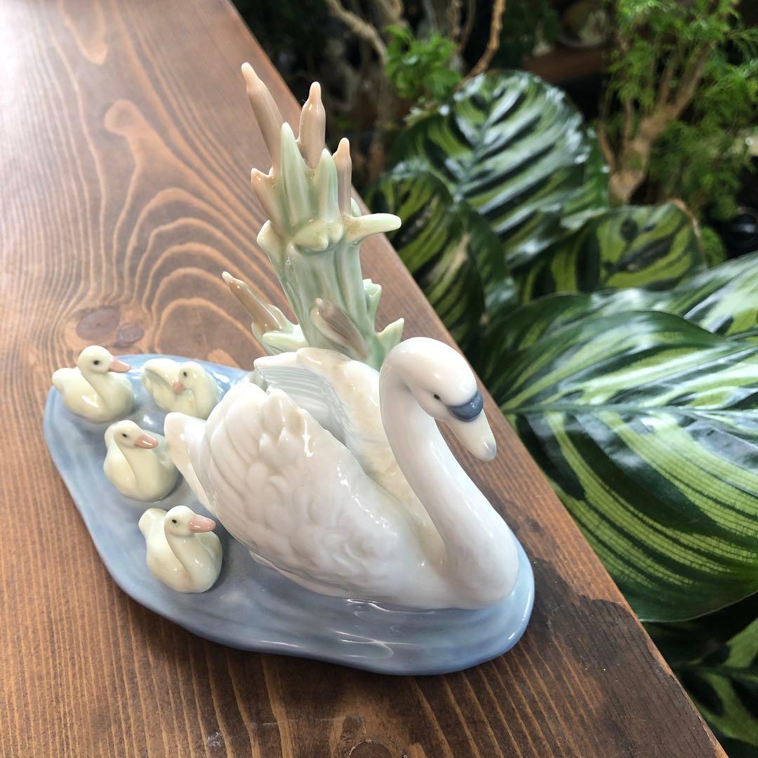 LLADRO・リヤドロ・ついてらっしゃい　白鳥の親子