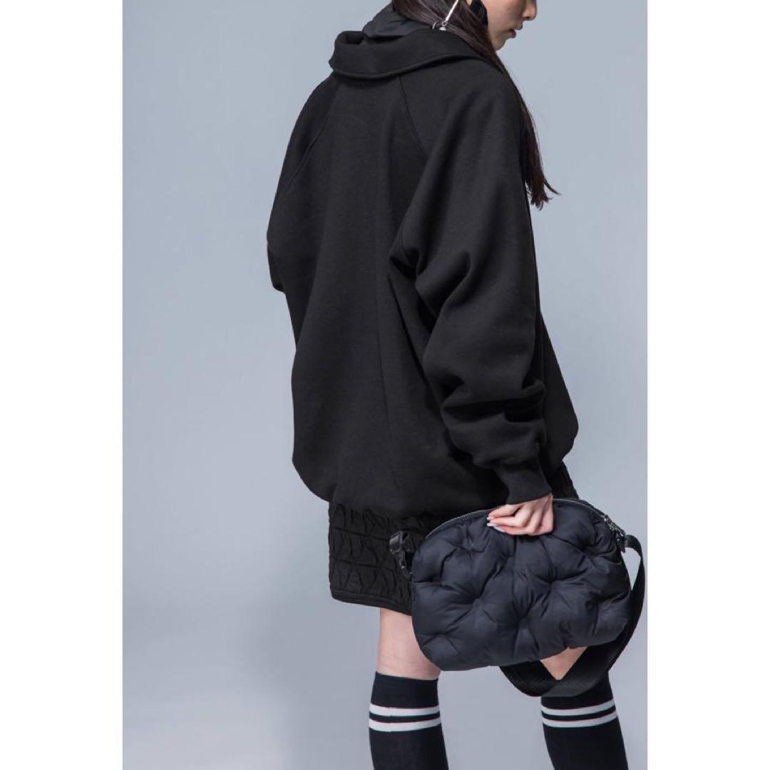 定価¥15,000＊antiqua ゴルフ STCH＊ハーフジップトップス 黒