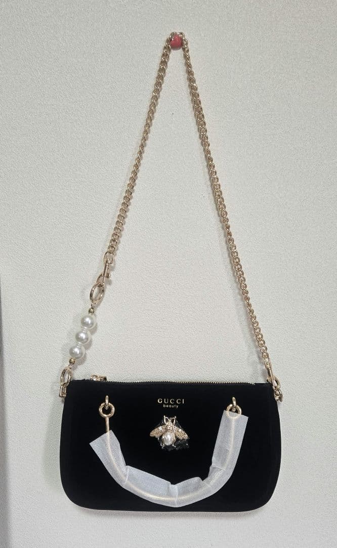 希少！GUCCI ノベルティ 2way ショルダーバッグ ハンドバッグ ブラック
