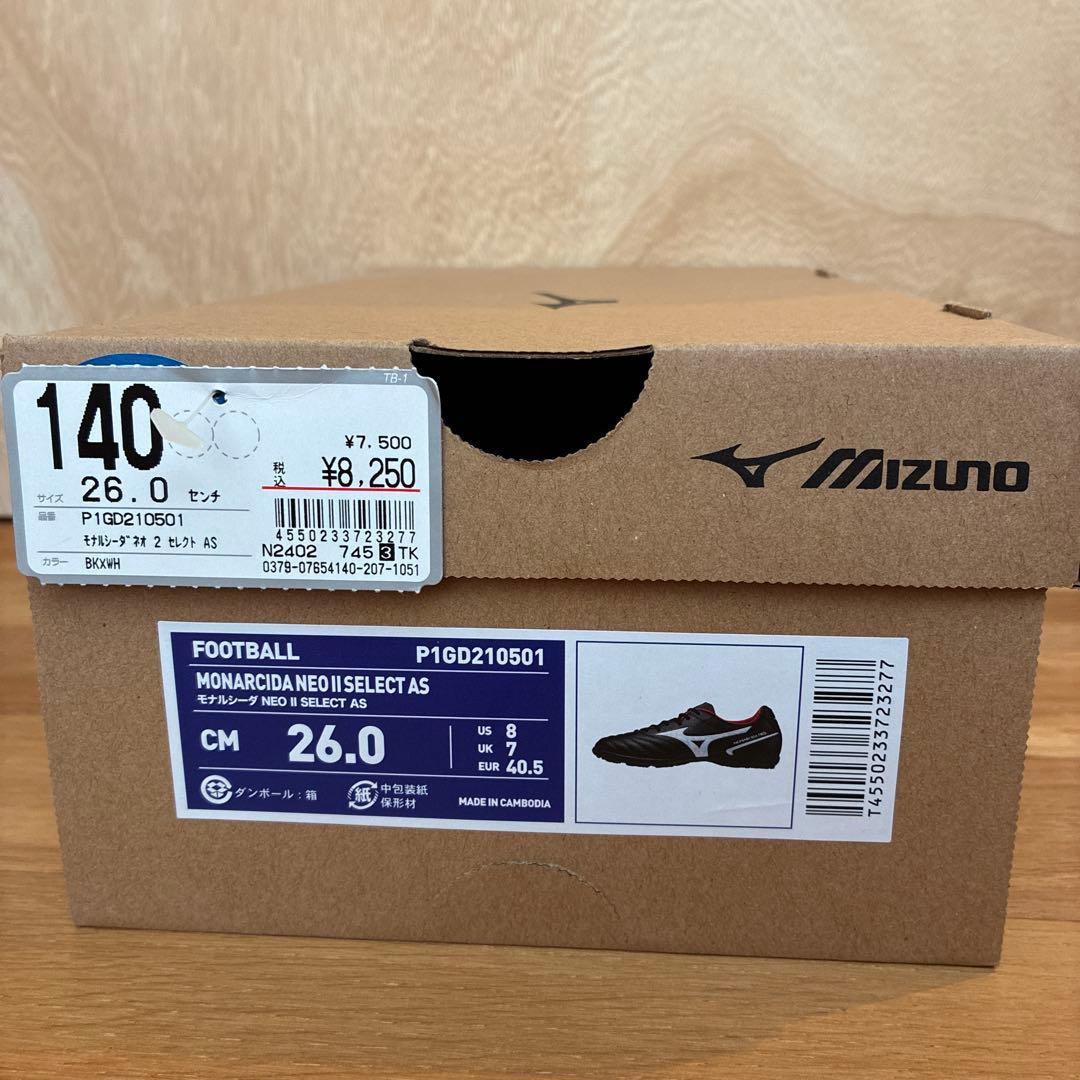 Mizuno モナルシーダネオ2 セレクトAS ブラック/レッド　　26cm