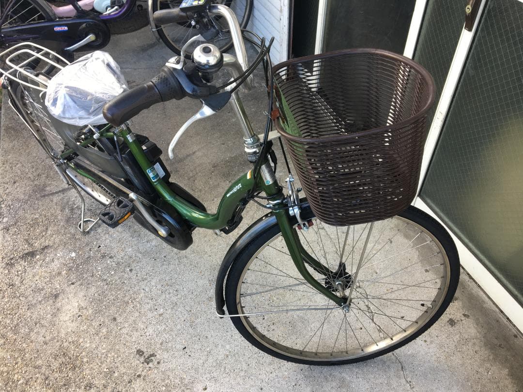 地域限定送料無料　ナチュラ　XLスーパー　12,3AH　緑　神戸市　電動自転車