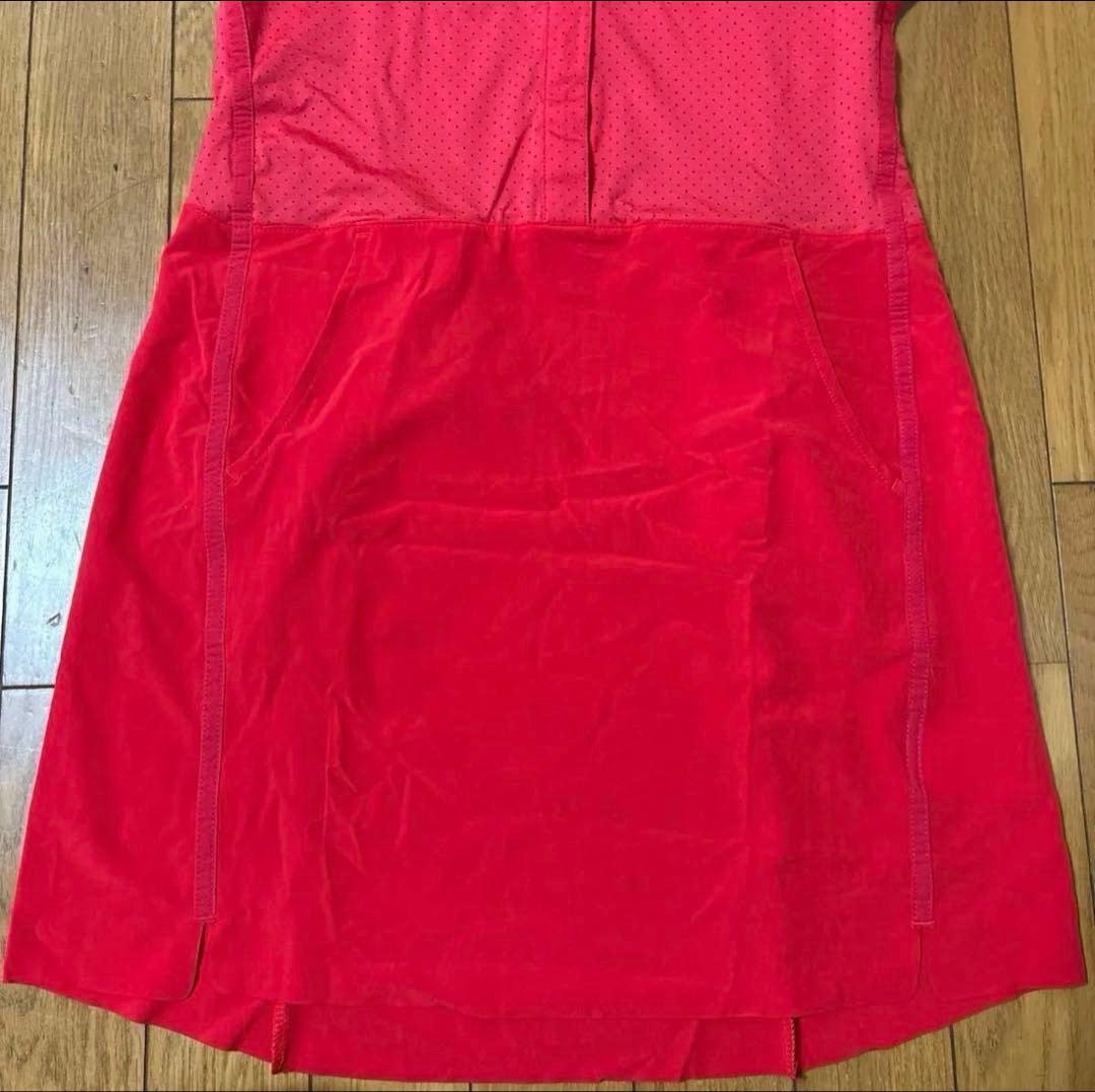 ナイキゴルフ　半袖ゴルフワンピース　2(M)レディースゴルフウェア　レッド赤系