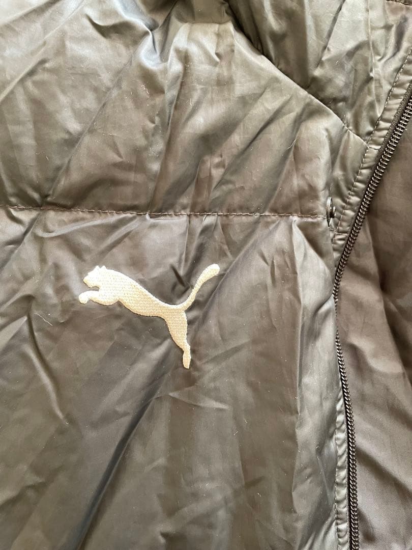 PUMA ベンチコート　収納袋つき　ブラック