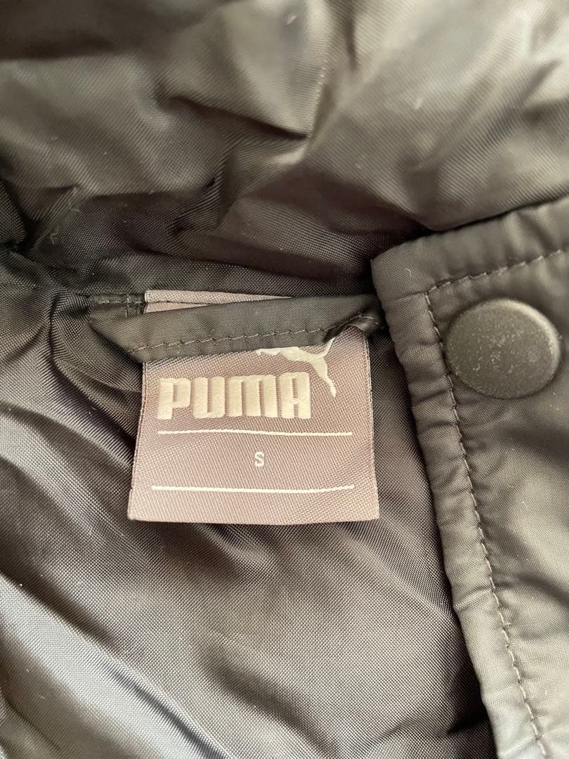 PUMA ベンチコート　収納袋つき　ブラック