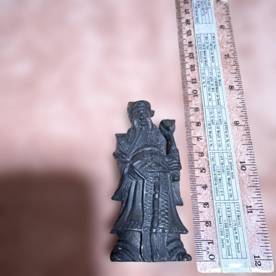 黒色の神話的な人物像3体セット