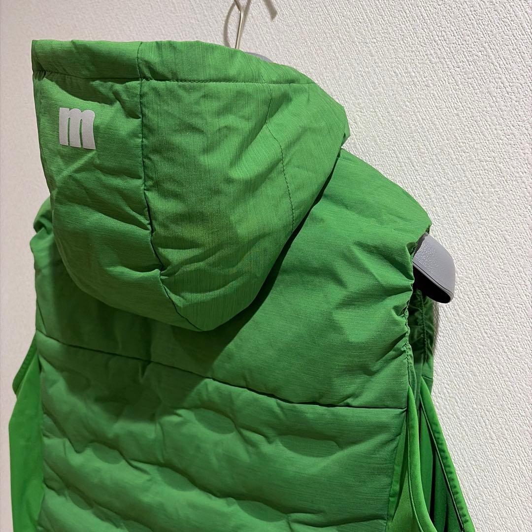 MUNSINGWEAR フード付きレディース　ダウンベスト　Lグリーン