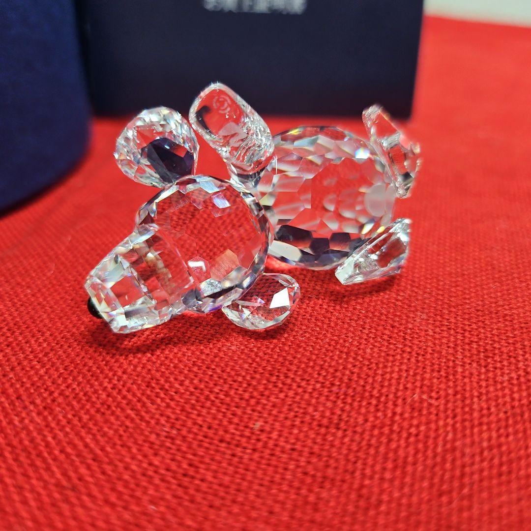 Swarovski スワロフスキー 伏せビーグル 犬 置き物 クリスタル