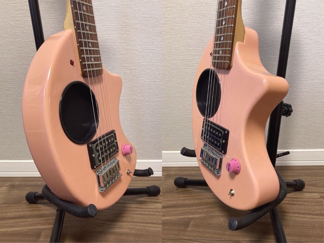 超美品 FERNANDES ZO-3 ピンク USBアダプター付き 弦新品