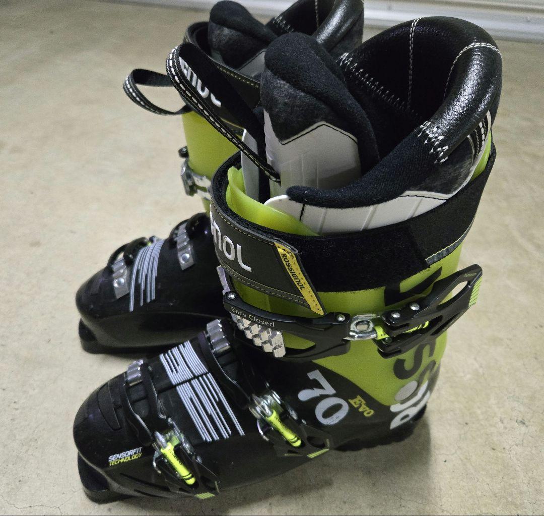 ROSSIGNOL スキーブーツ EVO70 ブラック/イエロー26.5センチ