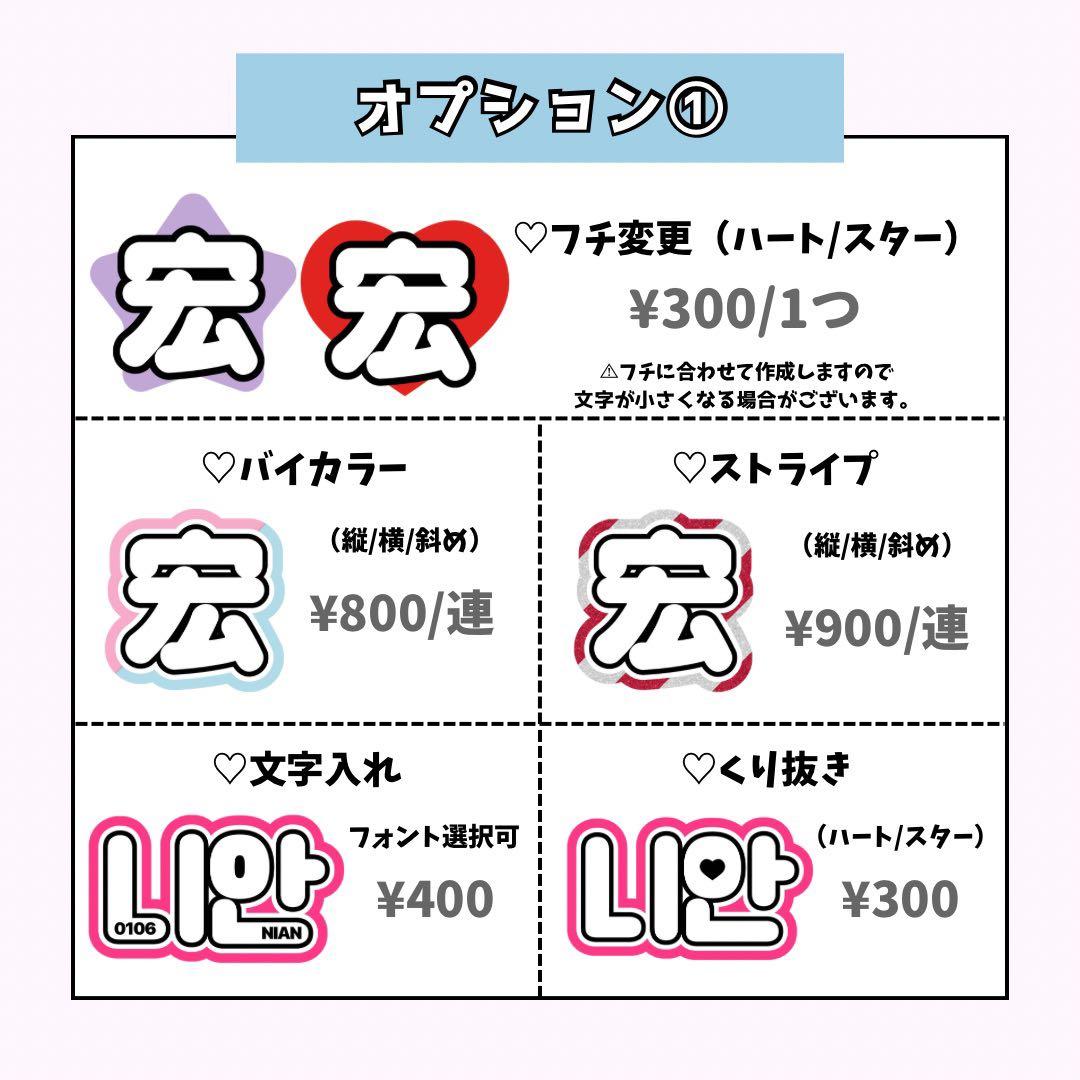 m⑅﻿ページ♡ネームボード うちわ文字 連結文字パネル オーダー
