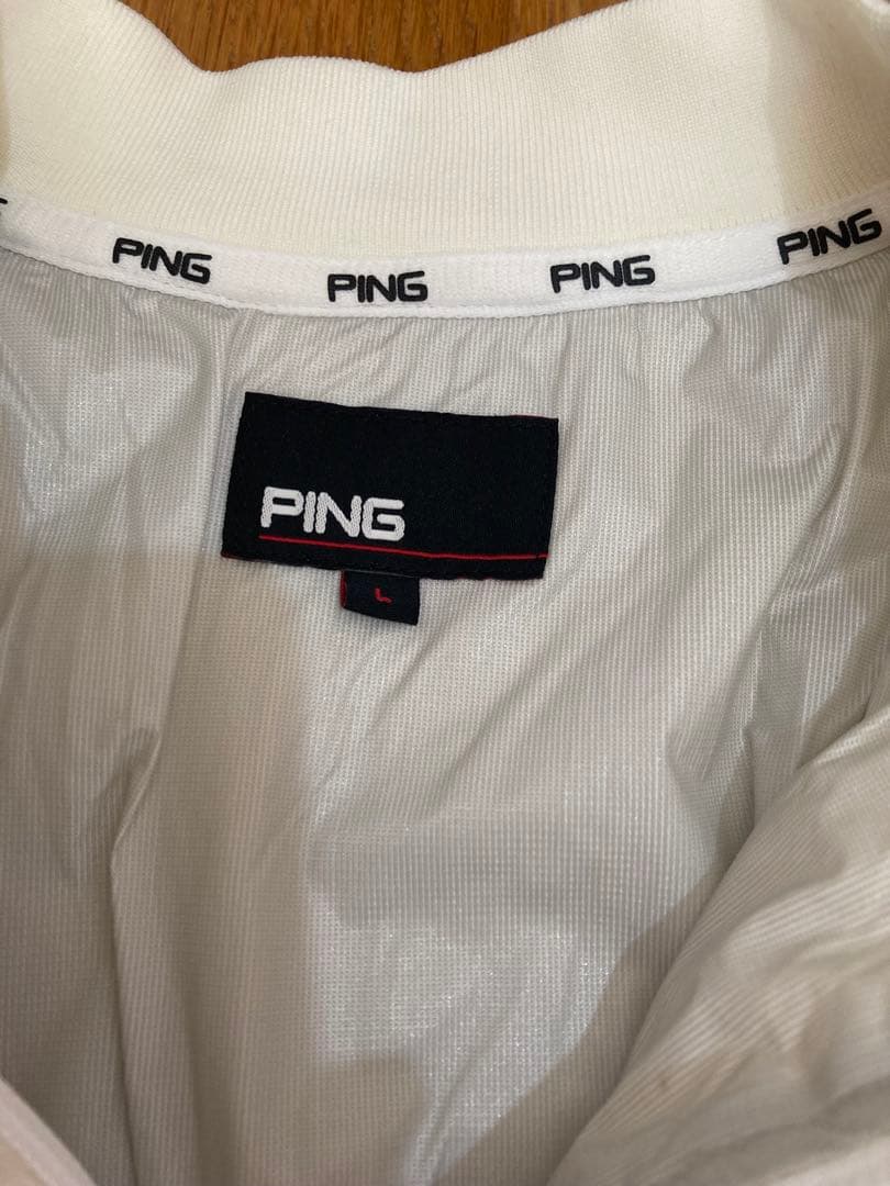 PING レディース ゴルフウェア ボアジャケット ジャンパー L ホワイト