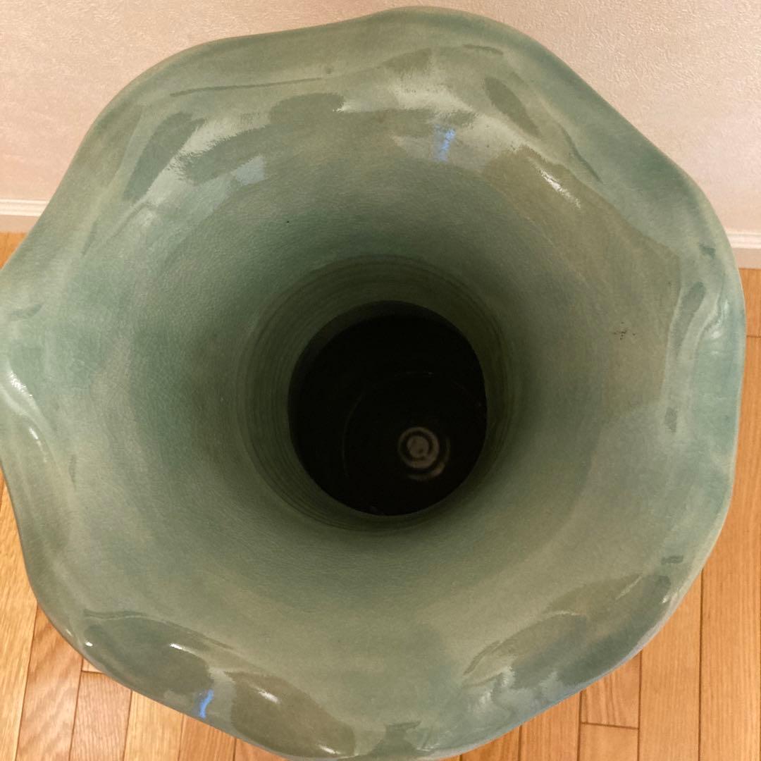 高麗青磁　海光　花瓶　壺　骨董品　アンティーク
