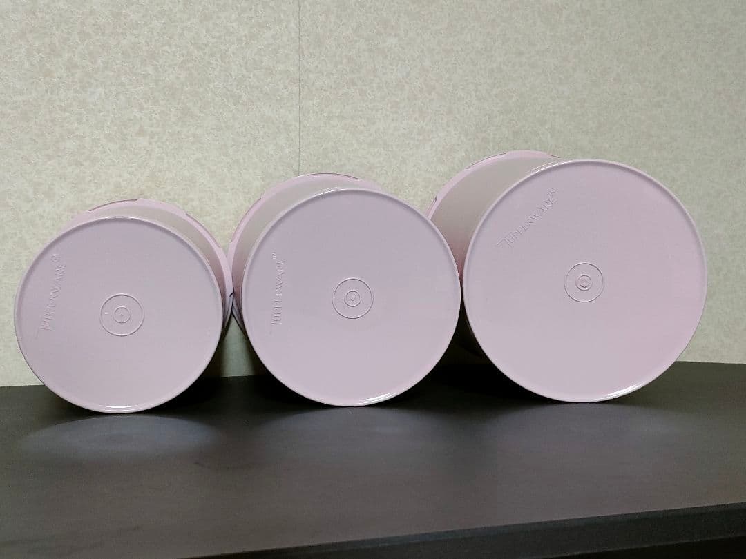 タッパーウェア　グランプリデコレーター　保存容器　ピンク　3個　M,L,LL