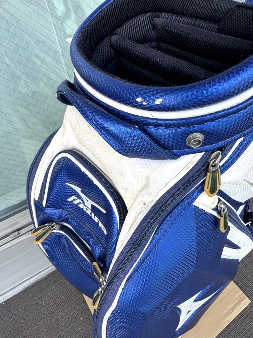 Mizuno キャディバッグ ツアーモデル　青/白