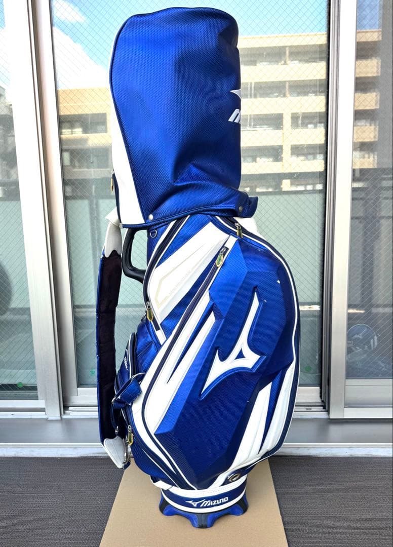 Mizuno キャディバッグ ツアーモデル　青/白