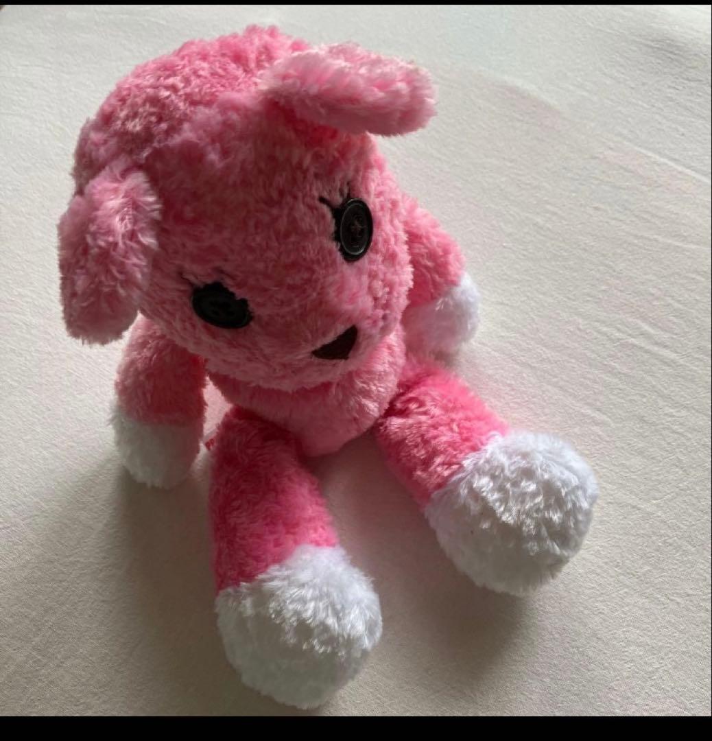 1998限定SONY モモちゃん　ポストペット　ふわふわ　ボタン刺繍　タイトー