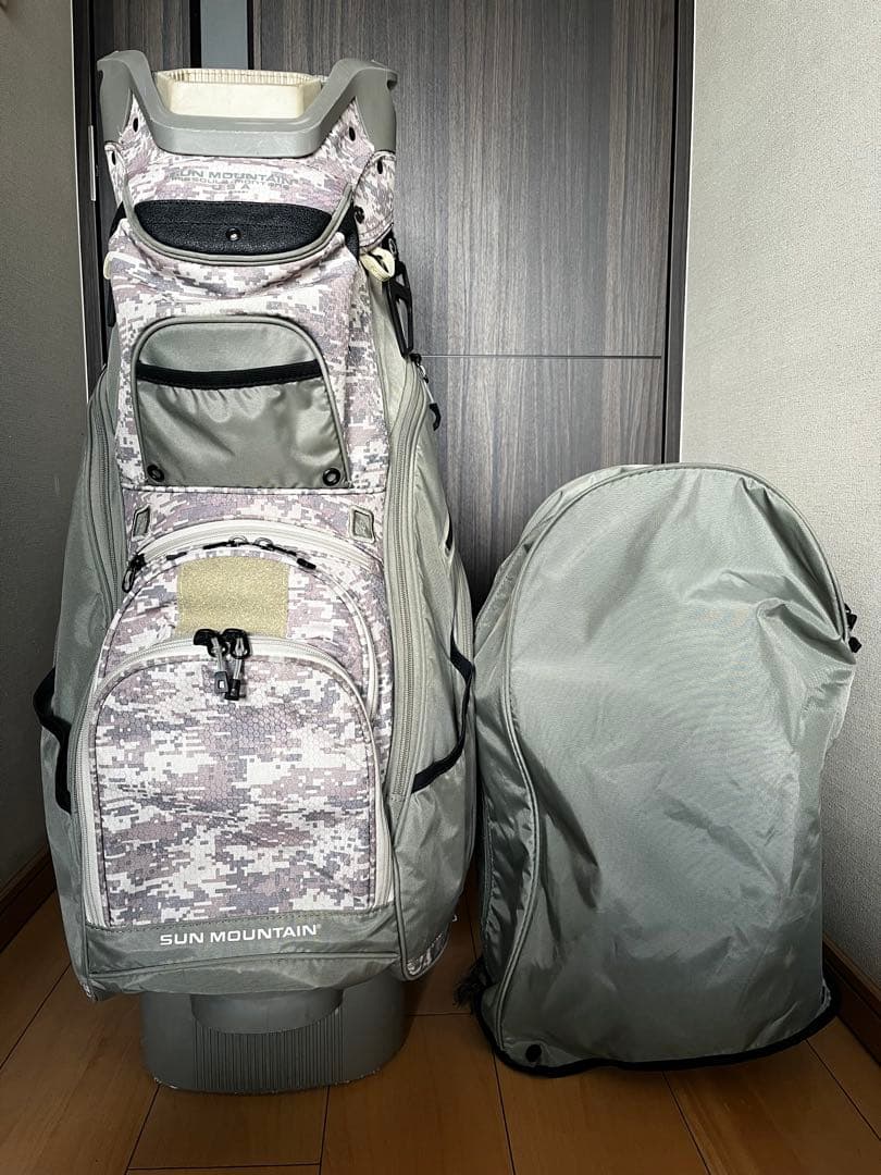 美品希少SUN MOUNTAIN C130 14分割　キャディバッグ カモフラ柄