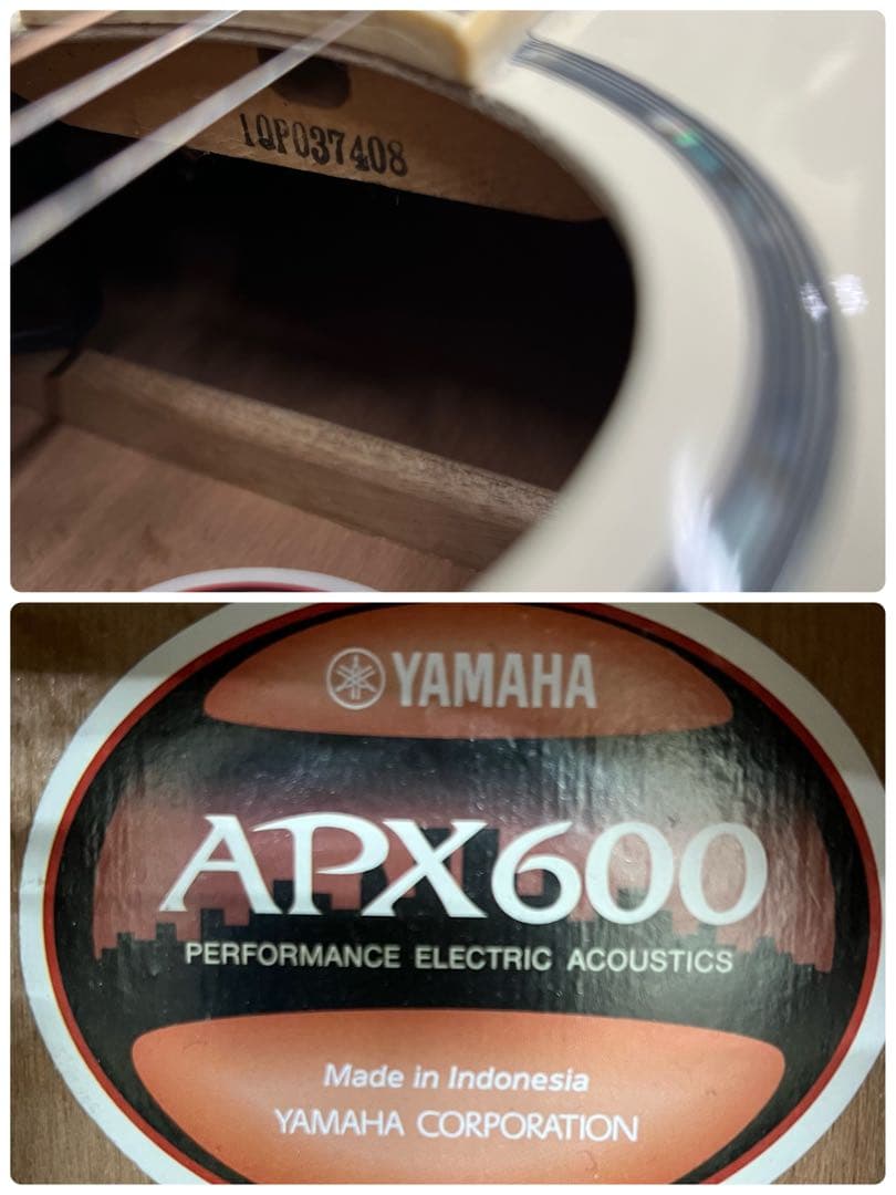 【11763】 【チューナー故障】 ヤマハ　APX600 エレアコ　ホワイト