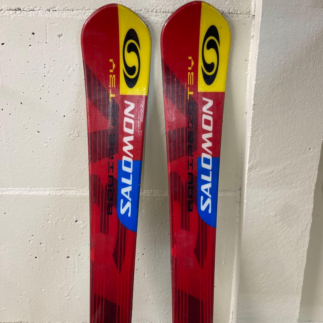 SALOMON 150センチ　スキー板 赤黒