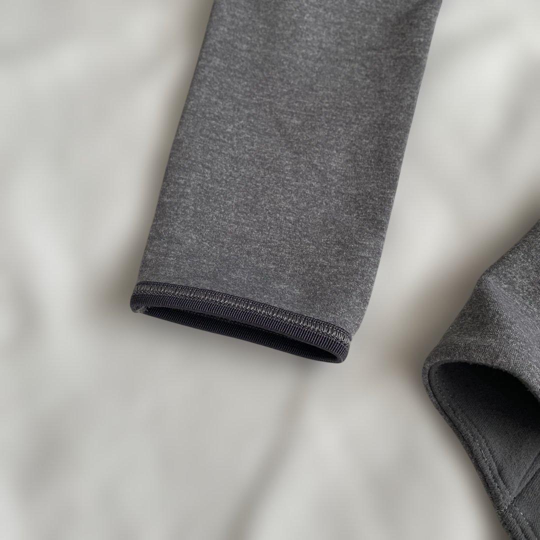 ルルレモン　lululemon グレー ハイネックジャケット サイドポケット付き