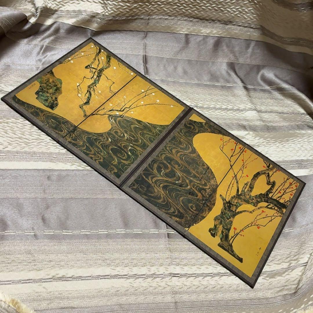 MOA美術館所蔵「国宝 紅白梅図屏風 尾形光琳筆」縮小複製品
