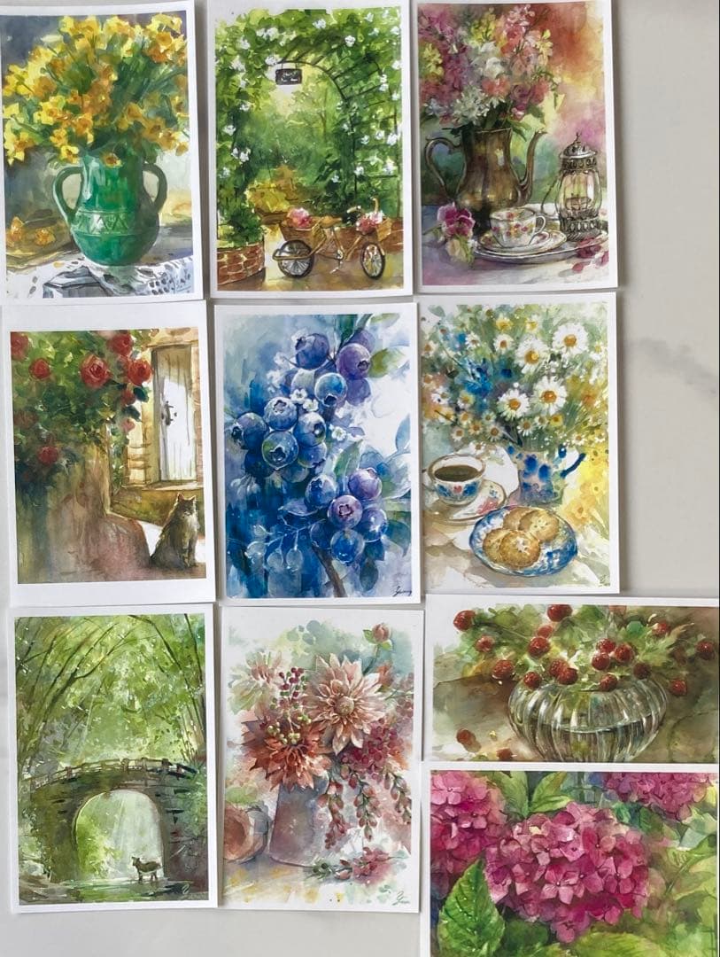 水彩画 原画 照明