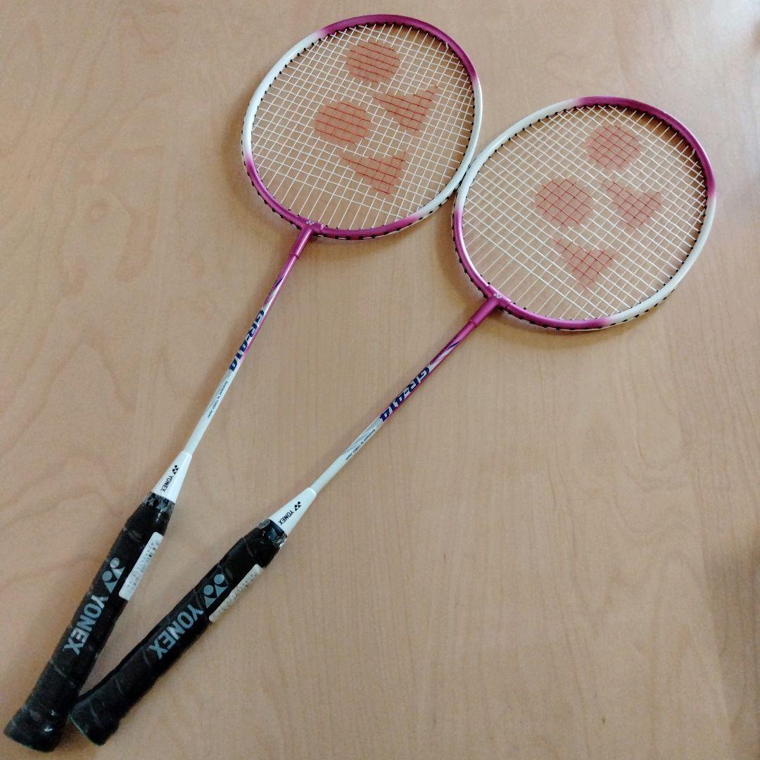 YONEX GR-414 バドミントン ラケット 2本セット　ケース付き