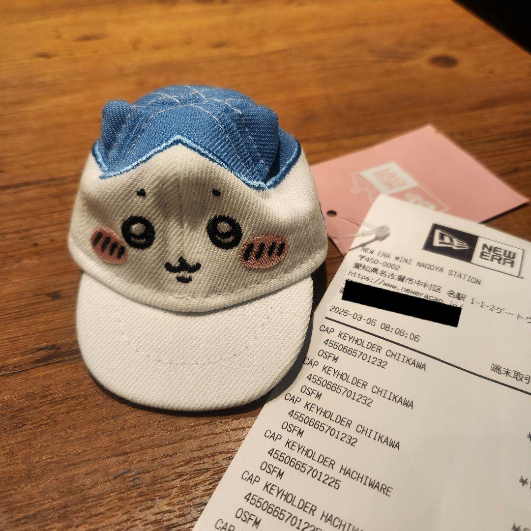 【本日発送・新品】ニューエラ ちいかわ キャップキーホルダー ハチワレ