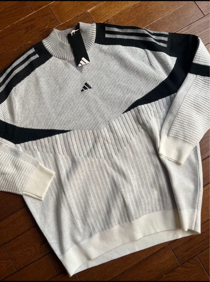 新品　アディダス　adidas ゴルフ　クルー　モックネック 長袖セーター XL