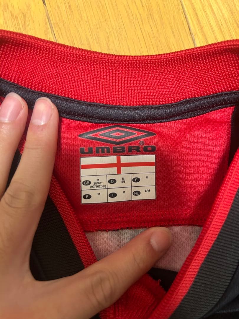 03/04 Umbro イングランド代表 サッカーシャツ ユニフォーム 黒 M