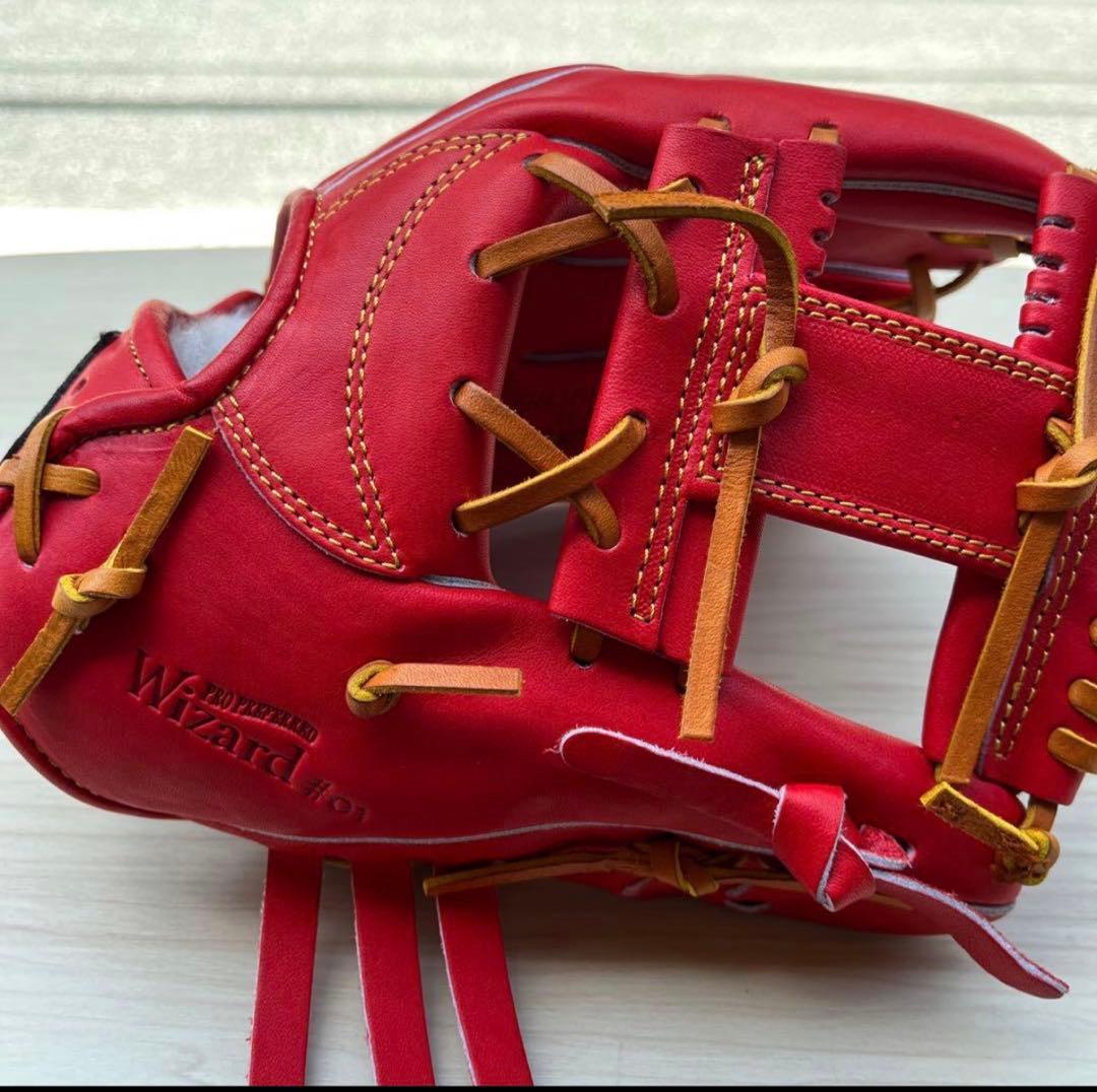 Rawlings Wizard 硬式グローブ 新品 レッド