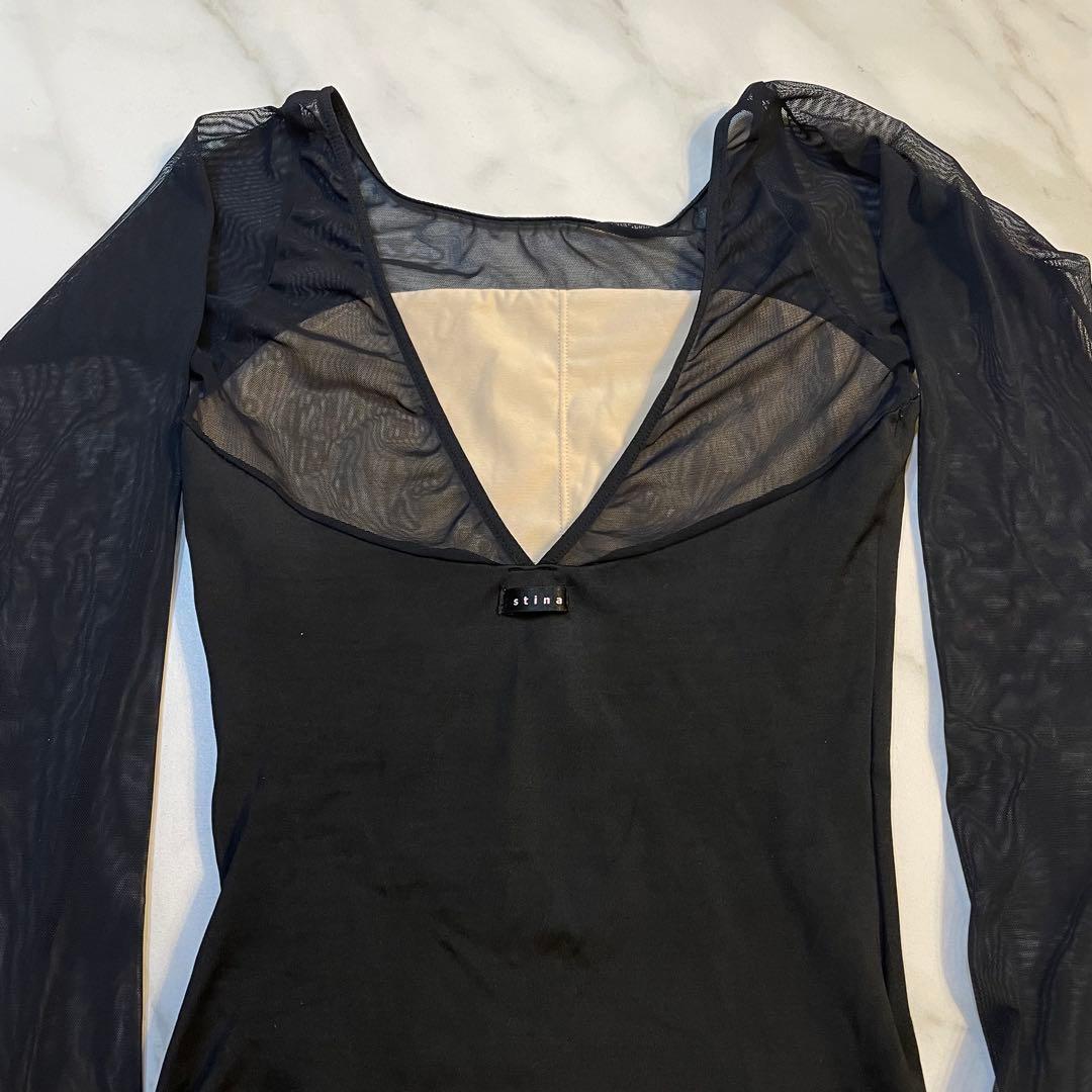 ゲリラ値下げ！【超美品】Black stina♡長袖レオタード