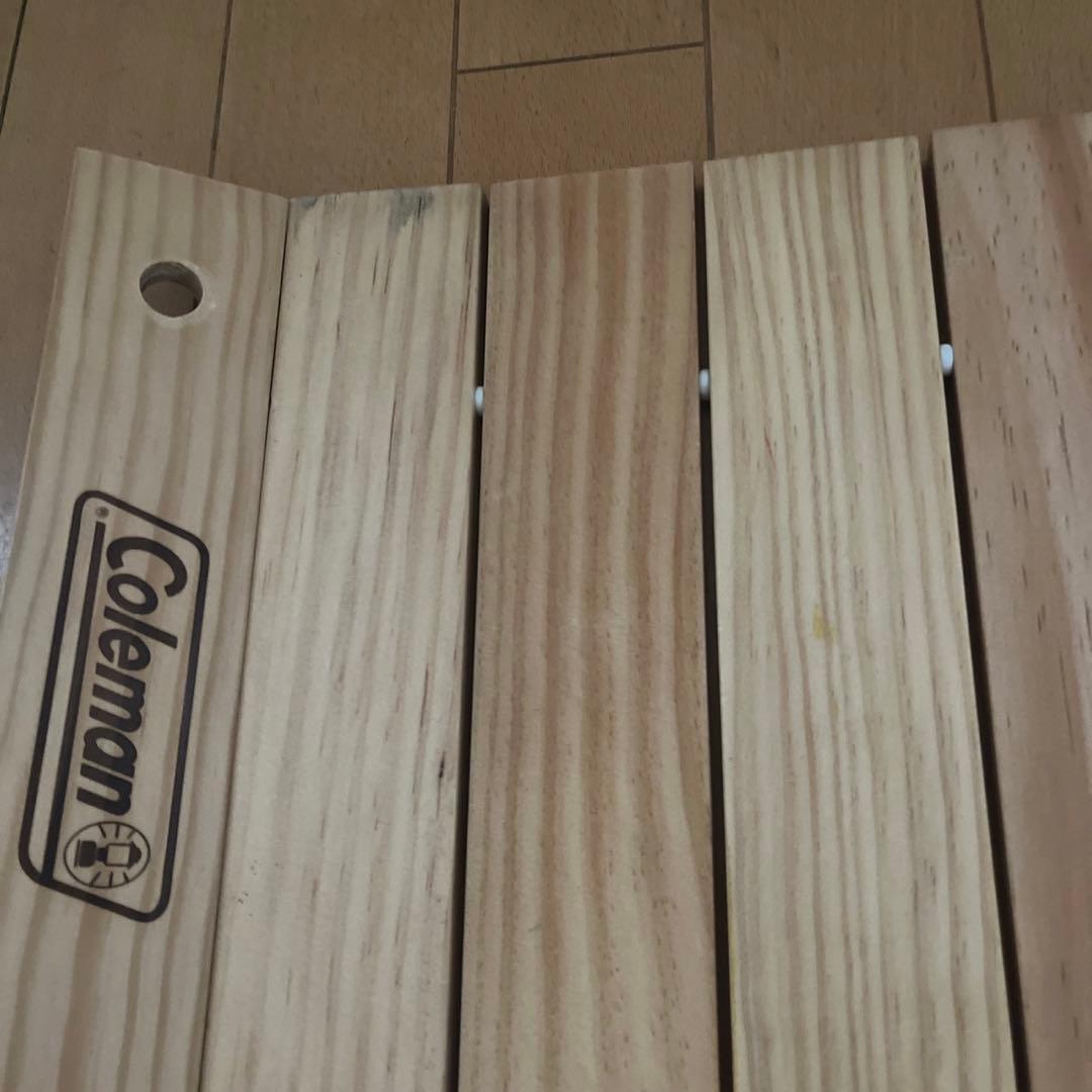 コールマン　アウトドアワゴンウッドロールテーブル　Coleman