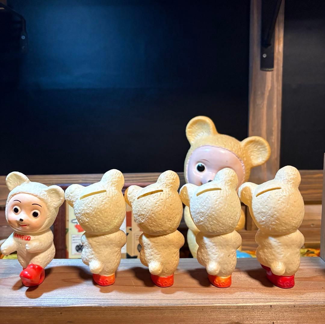 ★文明堂★カンカンベア★大1個★中5個★小2個★引換券2枚★熊★ソフビ★貯金箱★