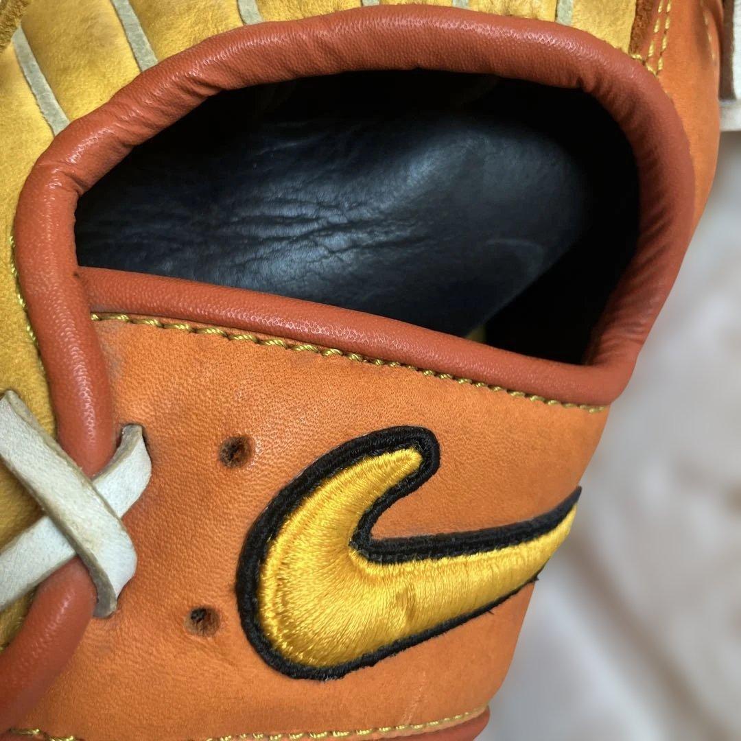 Nike 軟式グローブ オレンジとブラウン