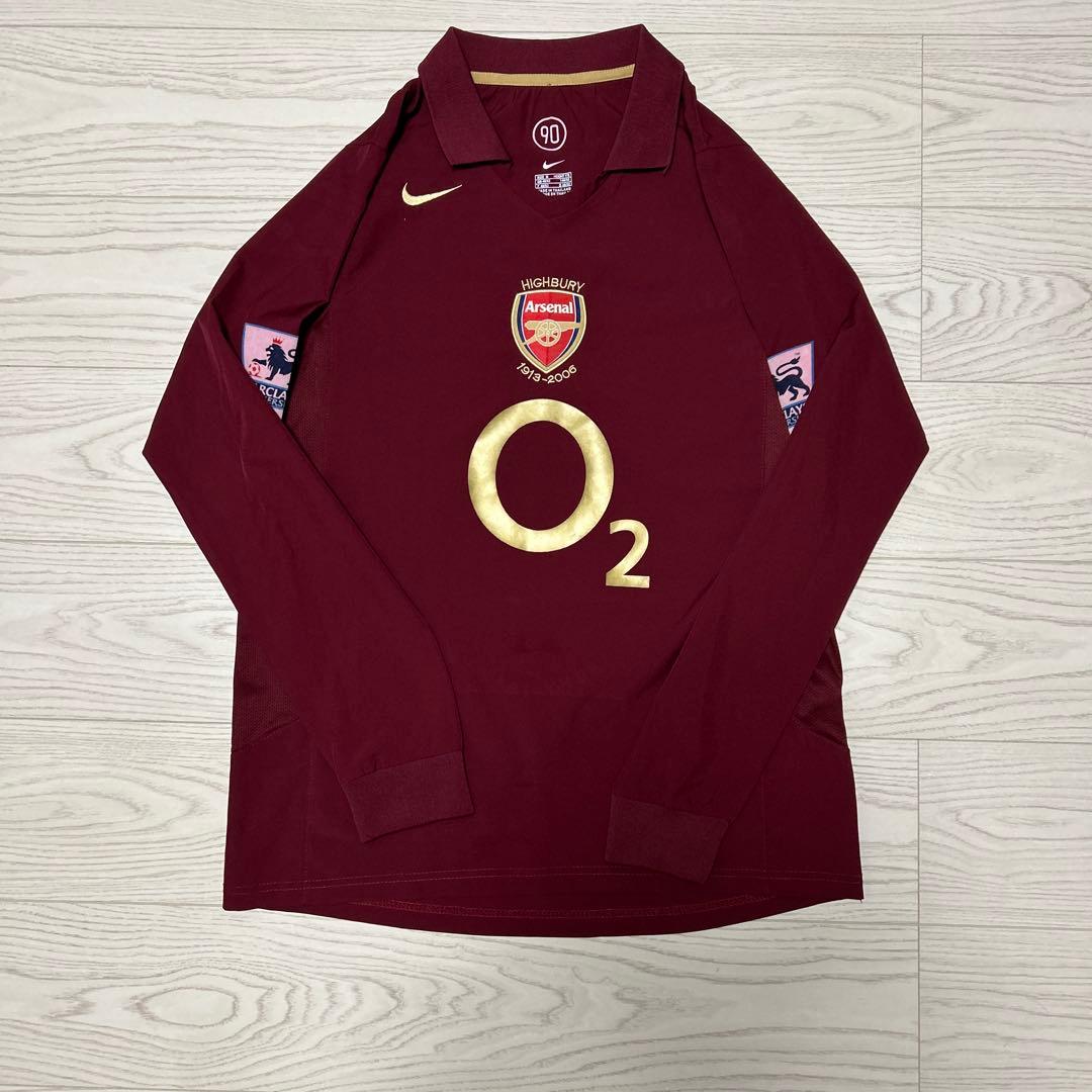 り*ご様 Arsenal アンリ 14番 長袖 ユニフォーム 2005-2006