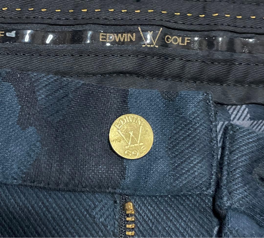 さらにお値下げ❗️EDWINエドウィンゴルフ迷彩柄裏地あっかたパンツウェアLサイズ