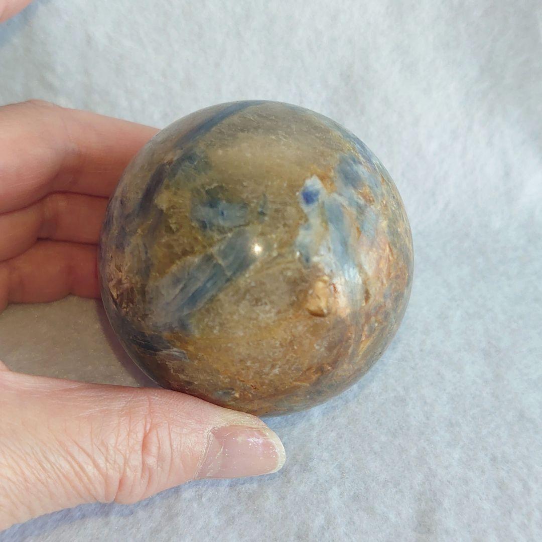 オレンジカイヤナイト　スフィア　丸玉　素敵な逸品
