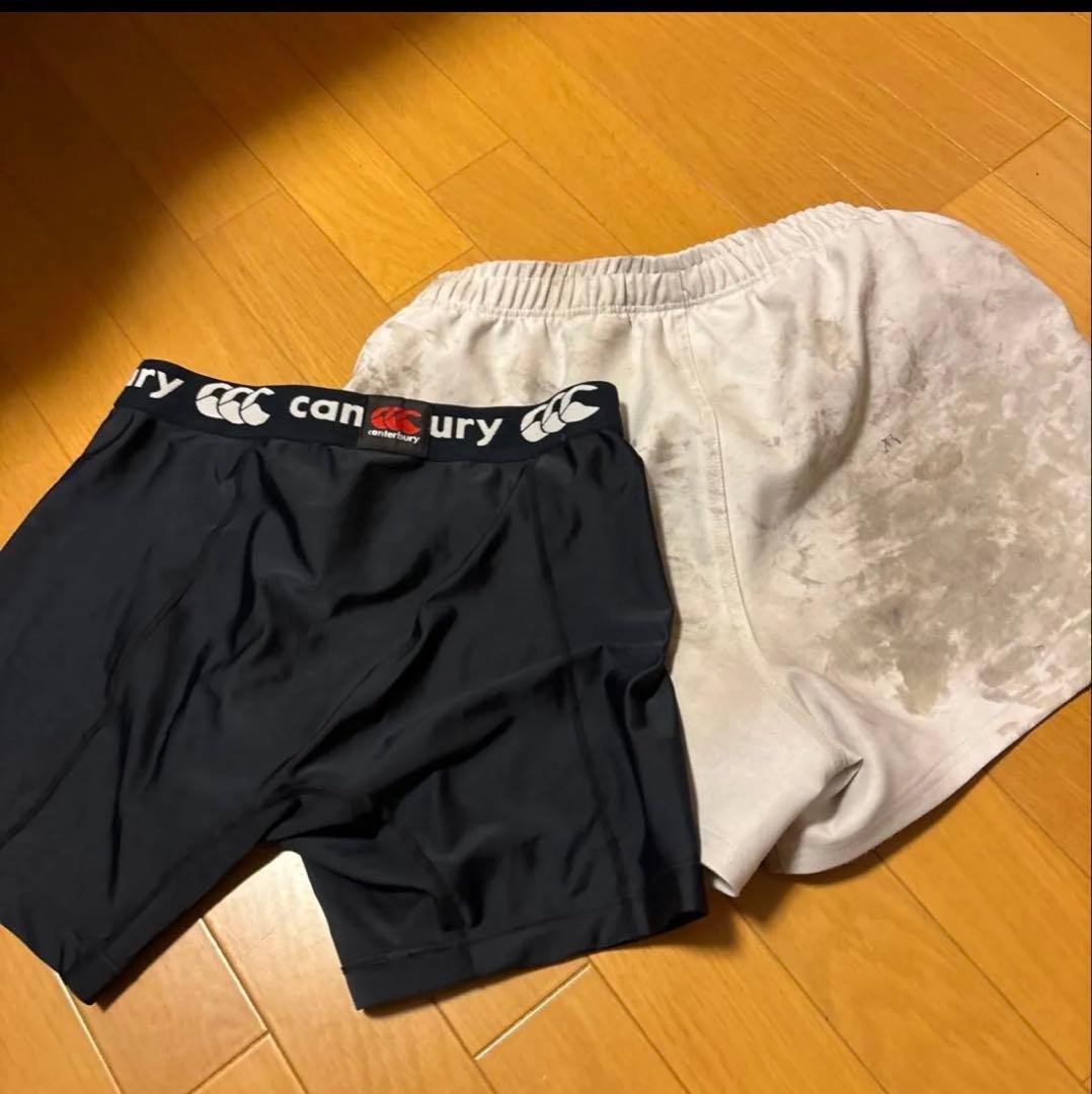 カンタベリー アシックス ラグビーパンツ ショートスパッツ 2点セット