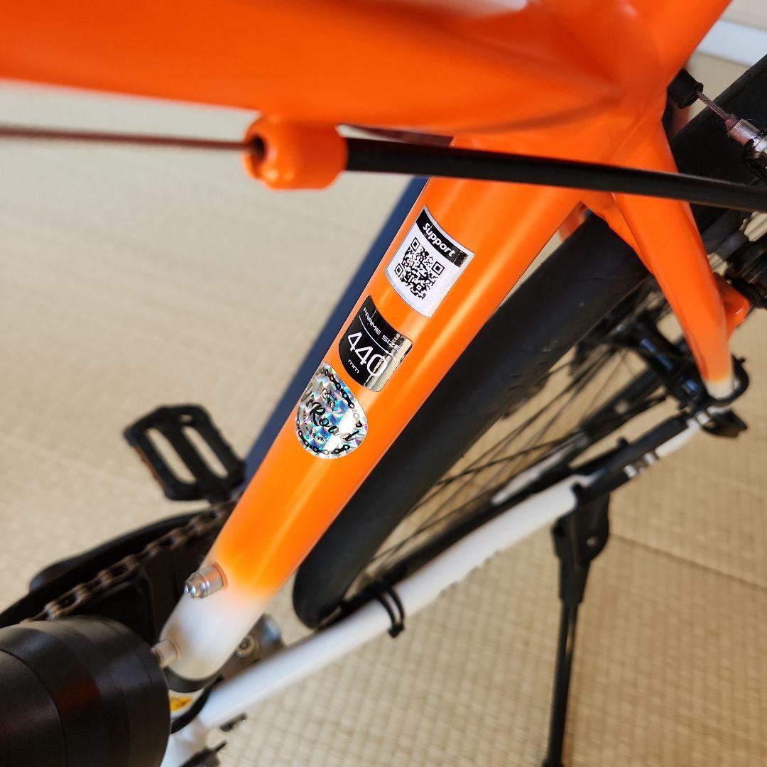く*の様 オレンジ 電動アシスト自転車 シティタイプ