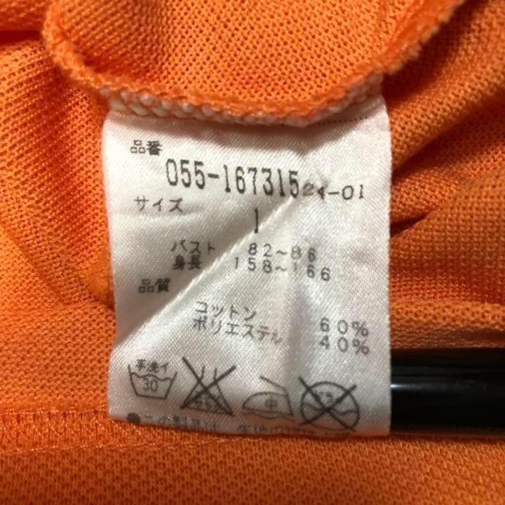 パーリーゲイツ ゴルフ ウェア シャツ 日本製 オレンジ サイズ1 レディース