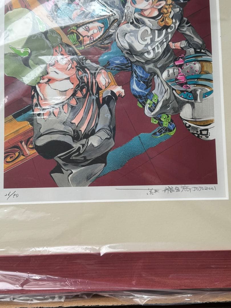 限定激レアジョジョの奇妙な冒険　荒木飛呂彦直筆サイン入りリトグラフ 複製原画