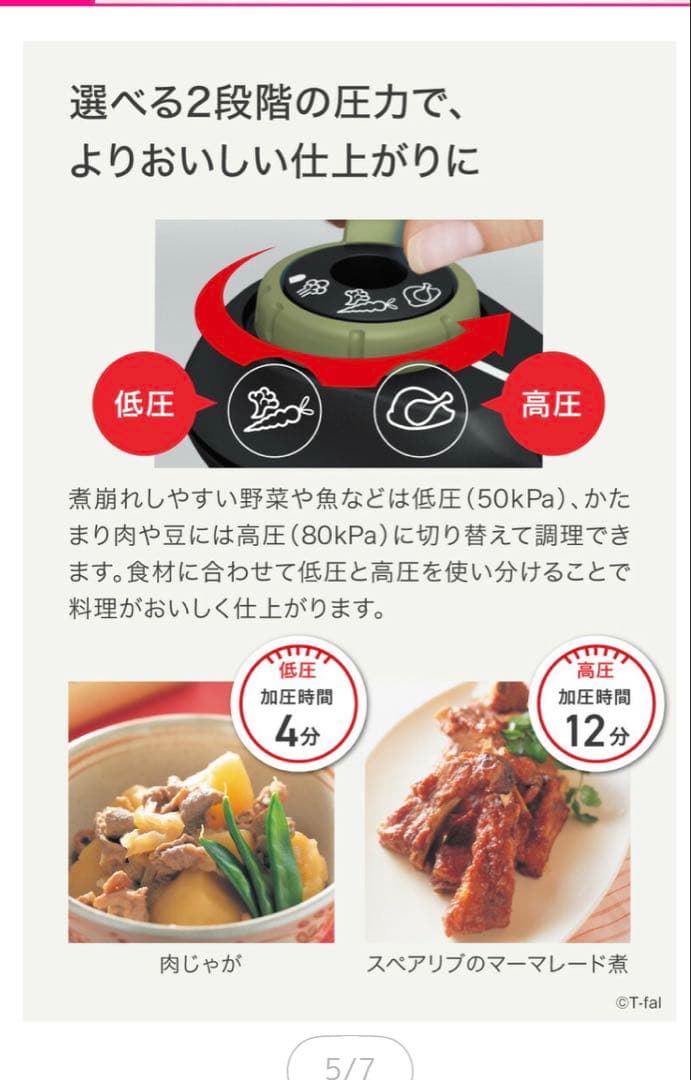 T-fal 圧力鍋 6.2L IH・ガス火対応
