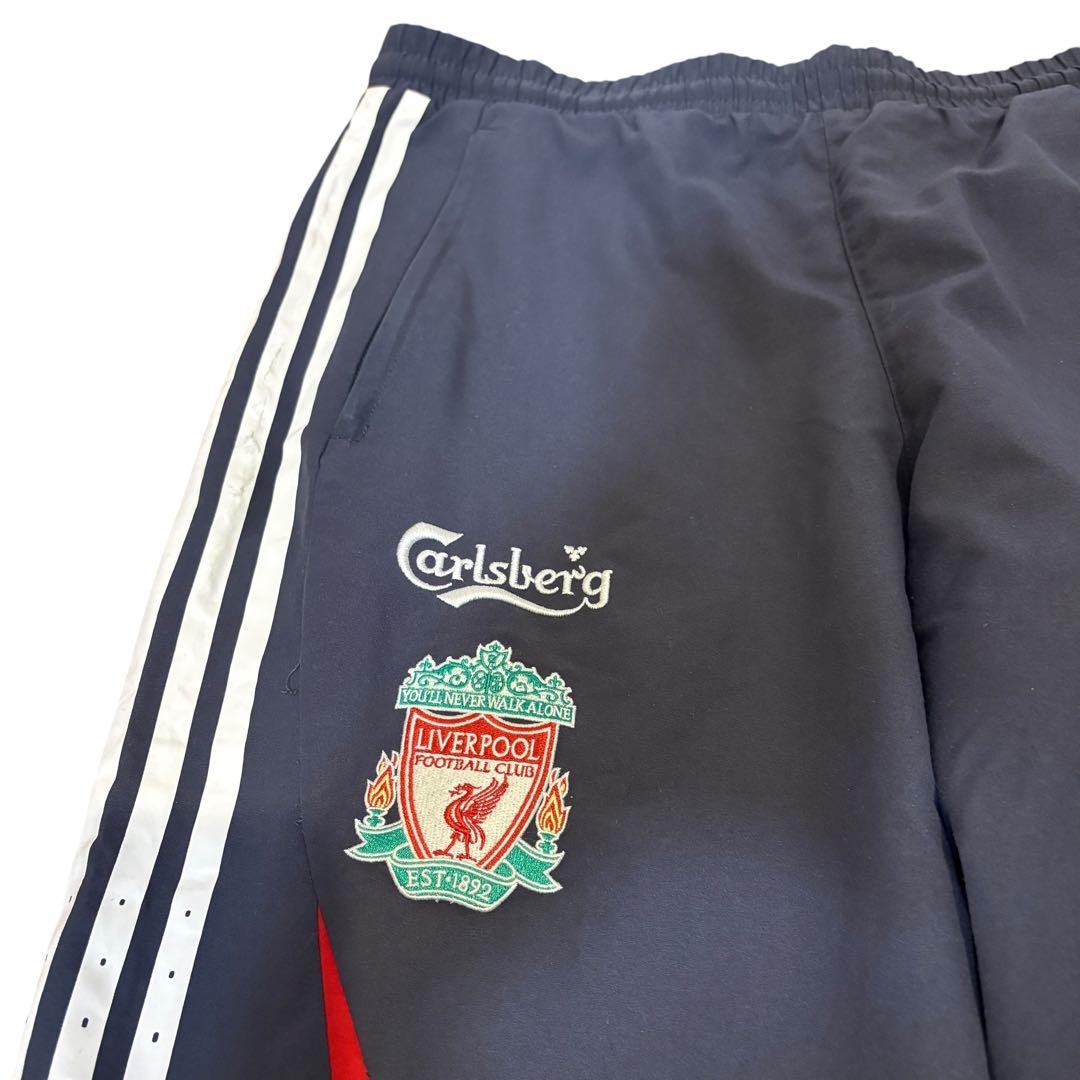 レア　adidas リバプールFC ジャージパンツ ネイビー　刺繍　アディダス