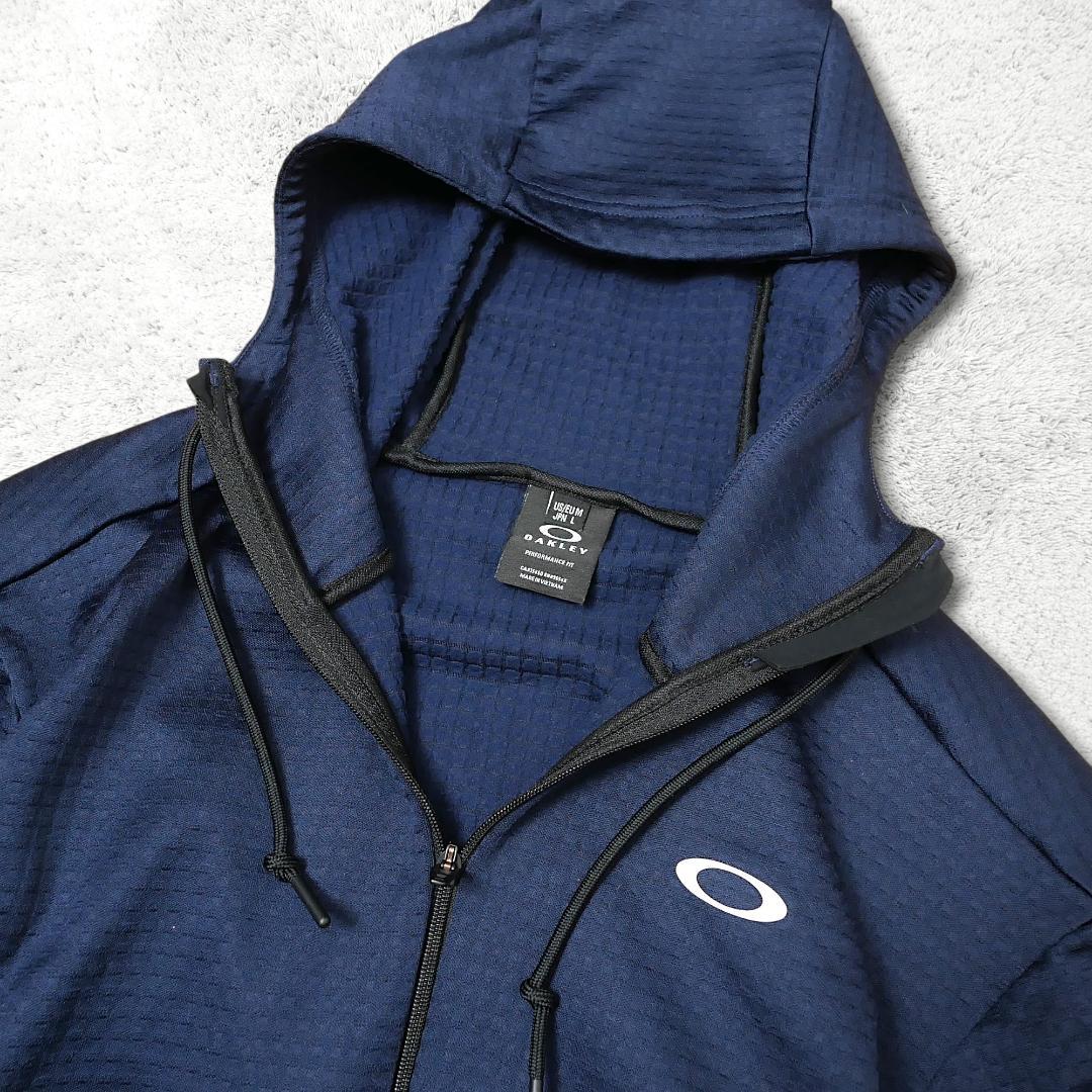美品【オークリー】セットアップ XL 紺 ジャージ 上下 ワッフル生地 パーカー