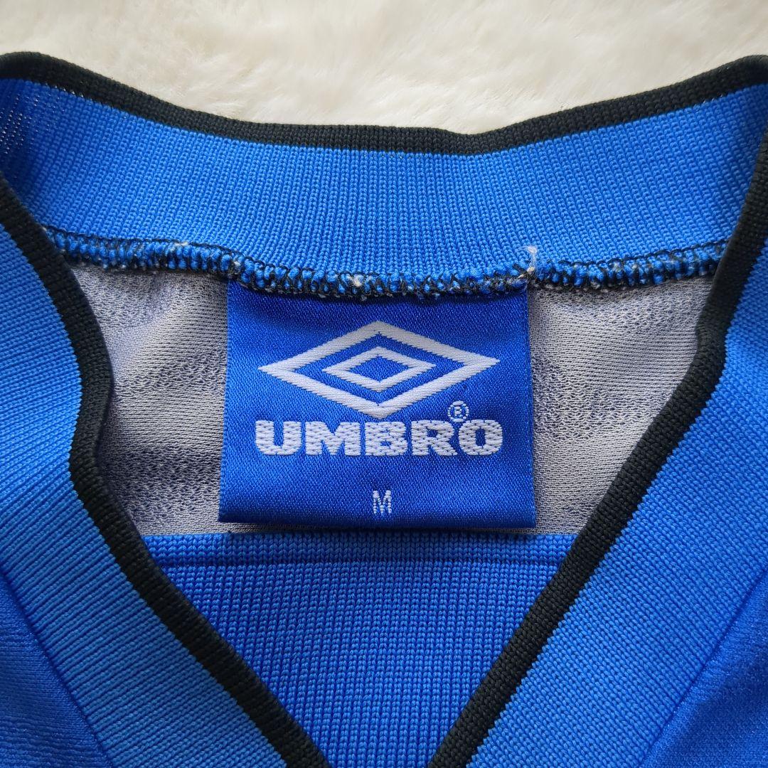 【90s！UK製】vintage UMBRO ゲームシャツ M サッカー 青