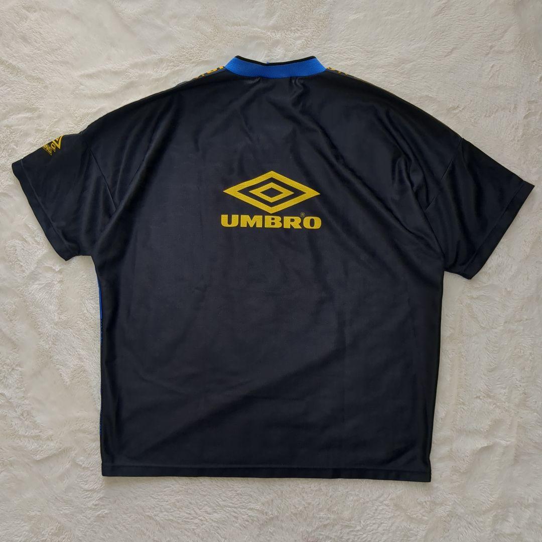 【90s！UK製】vintage UMBRO ゲームシャツ M サッカー 青