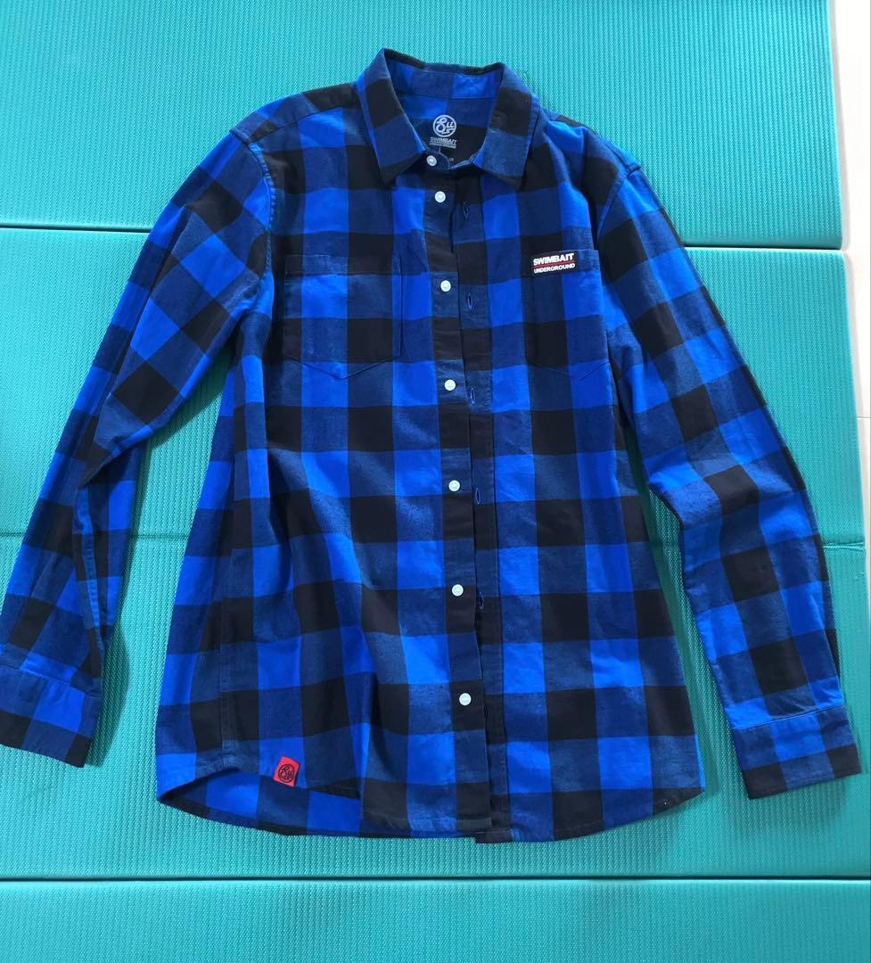 自宅保管 スイムベイトSWIMBAIT UNDERGROUND 長袖シャツ 青黒
