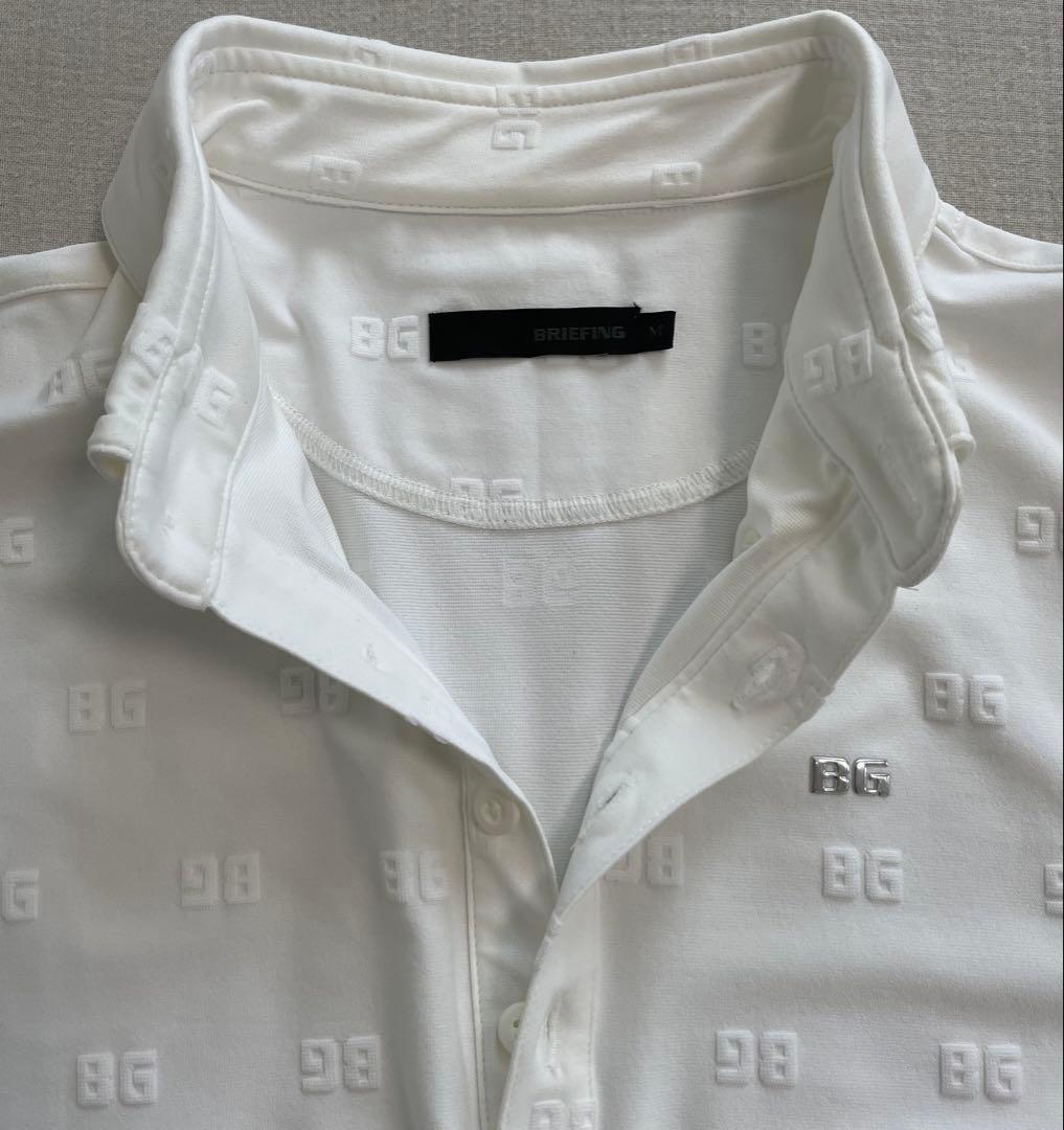 【極美品】BRIEFING ブリーフィング 半袖ポロシャツ ホワイト Mサイズ